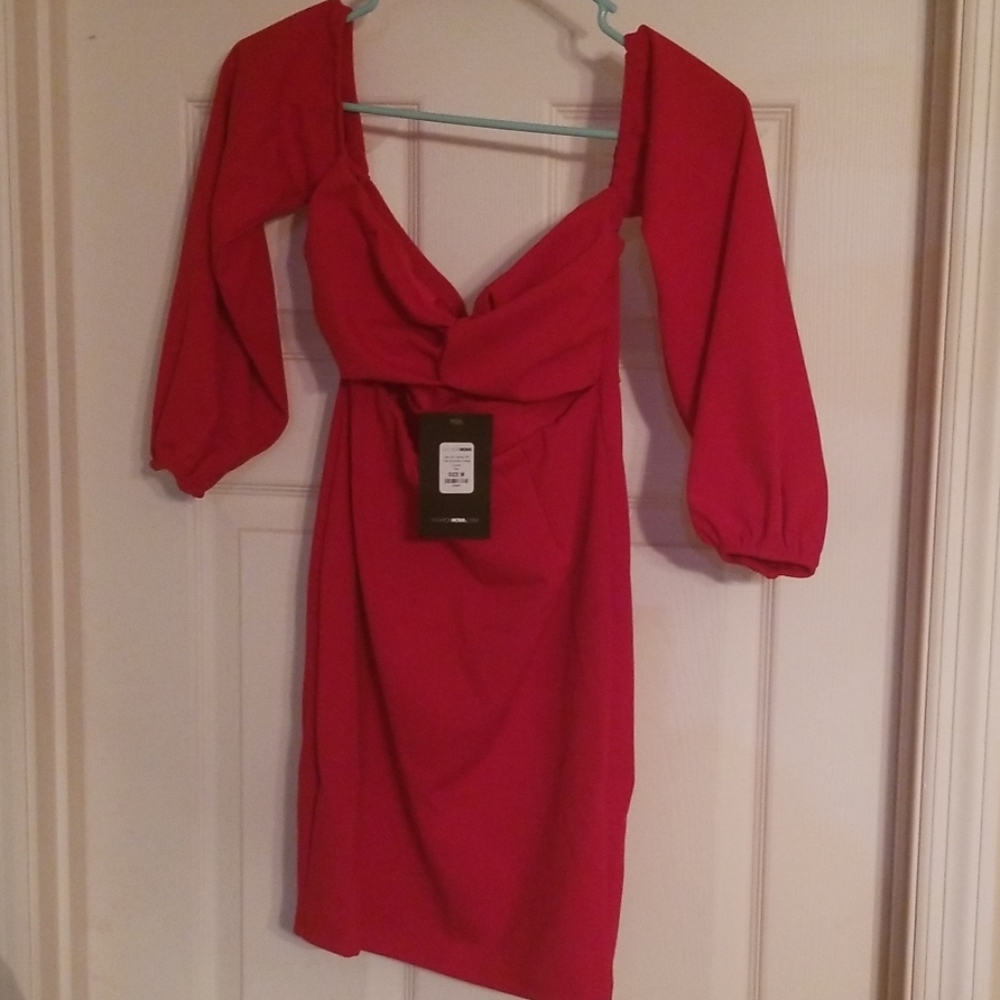 NWT Red Off The Shoulder Dress